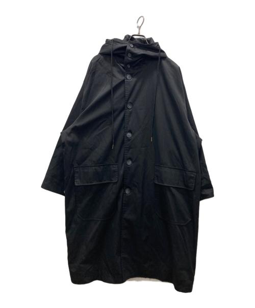 Keels（キールズ）Keels (キールズ) オーバーサイズモッズコート ブラック サイズ:XLの古着・服飾アイテム