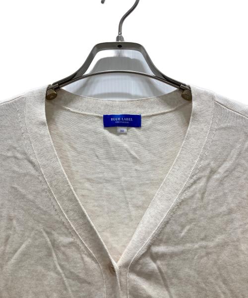 BLUE LABEL CRESTBRIDGE（ブルーレーベルクレストブリッジ）BLUE LABEL CRESTBRIDGE (ブルーレーベルクレストブリッジ) チェック切替カーディガン ベージュ サイズ:38の古着・服飾アイテム
