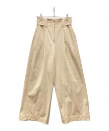 BALLSEY（ボールジィ）の古着「ドライピケ タックワイドパンツ」｜ベージュ
