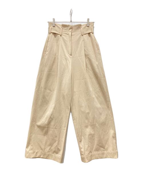 BALLSEY（ボールジィ）BALLSEY (ボールジィ) ドライピケ タックワイドパンツ ベージュ サイズ:34の古着・服飾アイテム