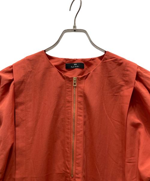 PS Paul Smith（ＰＳポールスミス）PS Paul Smith (ＰＳポールスミス) ブラウスワンピース オレンジ サイズ:40の古着・服飾アイテム