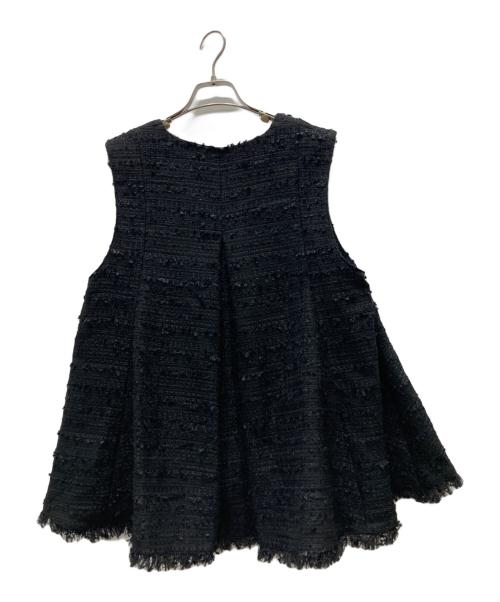 CADUNE（カデュネ）CADUNE (カデュネ) ツイードジレ ブラック サイズ:38の古着・服飾アイテム