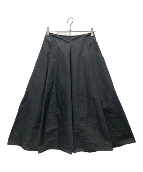 BARNEYS NEWYORK（バーニーズ・ニューヨーク）BARNEYS NEWYORK (バーニーズ・ニューヨーク) ウォッシャブル シャンブレータフタスカート ブラック サイズ:38の古着・服飾アイテム