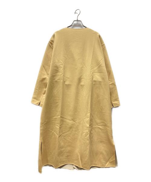 PLST（プラステ）PLST (プラステ) リバーシブルノーカラーコート イエロー×ベージュ サイズ:Lの古着・服飾アイテム