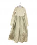 HeRIN.CYEヘリンドットサイ）の古着「Mountain form dress」｜アイボリー×ベージュ