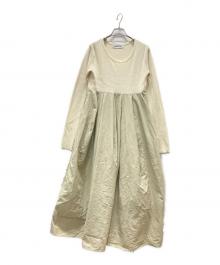 HeRIN.CYE（ヘリンドットサイ）の古着「Mountain form dress」｜アイボリー×ベージュ