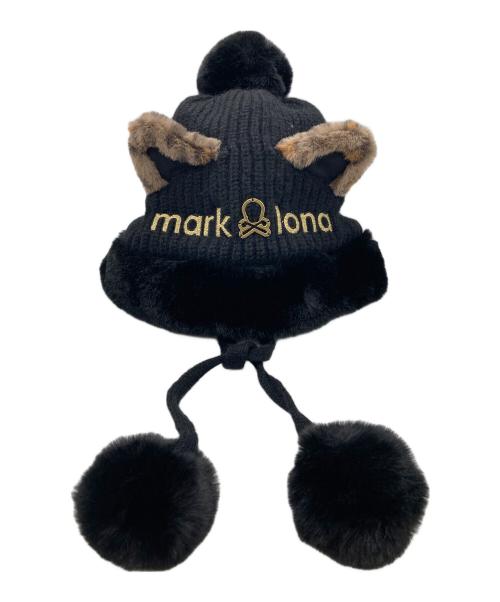 MARK&LONA（マークアンドロナ）MARK&LONA (マークアンドロナ) 猫耳ニット帽 ブラック サイズ:FREEの古着・服飾アイテム