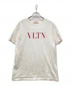 VALENTINOヴァレンティノ）の古着「VLTN ロゴプリントTシャツ」｜ホワイト