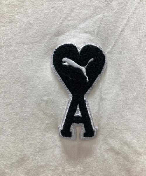 PUMA（プーマ）PUMA (プーマ) AMI Alexandre Mattiussi (アミアレクサンドルマテュッシ) 別注ワンポイントワッペン Tシャツ ホワイト サイズ:US　Sの古着・服飾アイテム
