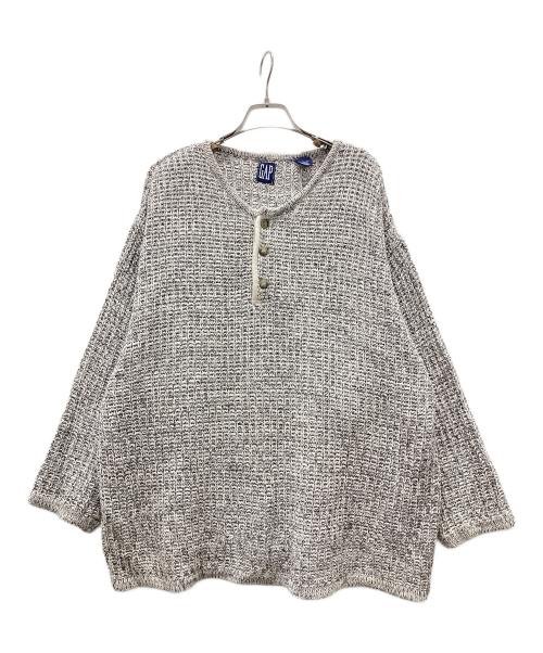 GAP（ギャップ）GAP (ギャップ) 90's 古着ヘンリーネックニット グレー サイズ:Lの古着・服飾アイテム