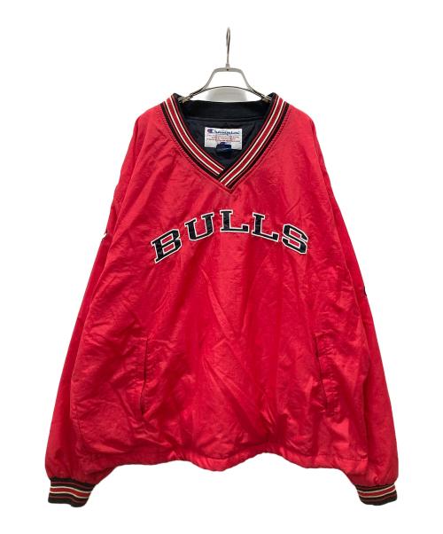 Champion（チャンピオン）Champion (チャンピオン) NBA 古着 ナイロンプルオーバー/シカゴブルズ レッド サイズ:XXLの古着・服飾アイテム