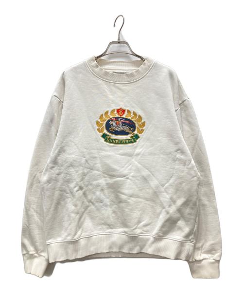BURBERRY（バーバリー）BURBERRY (バーバリー) Archive Crest embroidery sweatshirt ホワイト サイズ:Lの古着・服飾アイテム