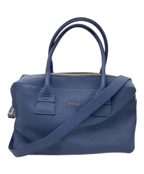 FURLA（フルラ）FURLA (フルラ) Capriccio /カプリッチョ 2WAYサッチェルバッグ ネイビーの古着・服飾アイテム