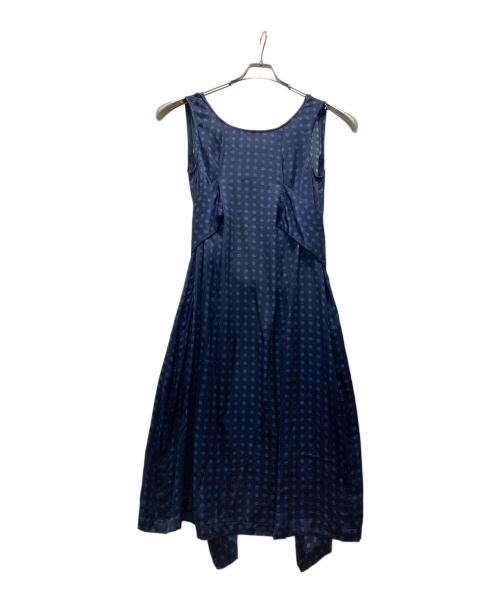 COMME des GARCONS COMME des GARCONS（コムデギャルソン コムデギャルソン）COMME des GARCONS COMME des GARCONS (コムデギャルソン コムデギャルソン) ドット柄前開きノースリーブワンピース ネイビー サイズ:XSの古着・服飾アイテム