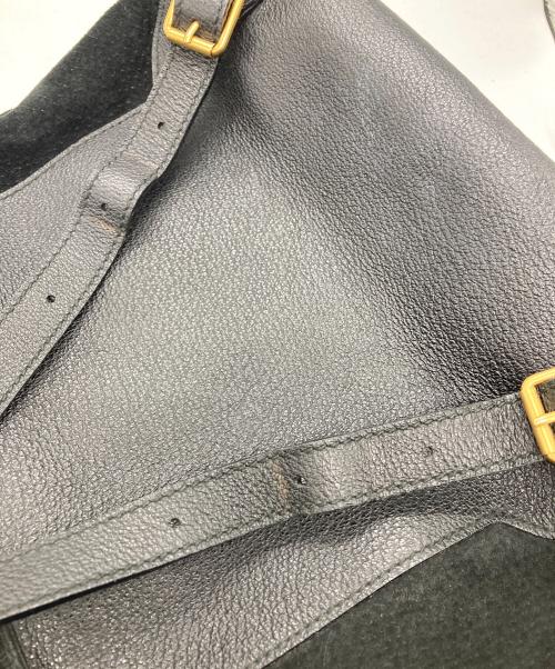 GUCCI（グッチ）GUCCI (グッチ) バンブー スウェードレザーコンビリュック ブラックの古着・服飾アイテム