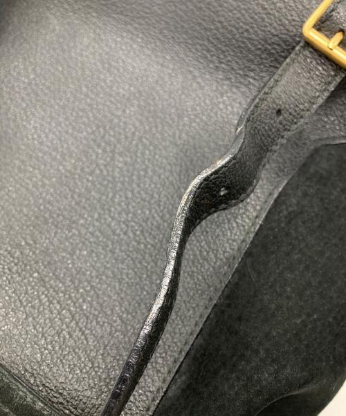 GUCCI（グッチ）GUCCI (グッチ) バンブー スウェードレザーコンビリュック ブラックの古着・服飾アイテム