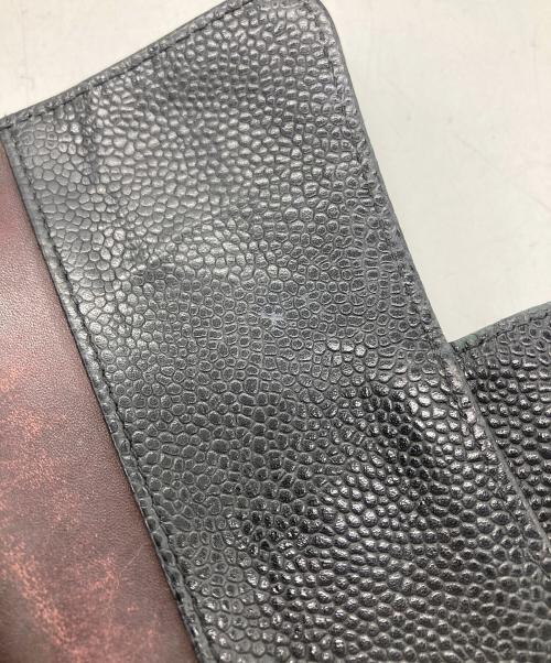 CHANEL（シャネル）CHANEL (シャネル) キャビアスキン 3つ折りフラップ長財布 ブラックの古着・服飾アイテム