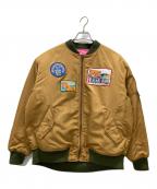 RODEO CROWNSロデオクラウン）の古着「パッチMA-1ジャケット」｜ブラウン