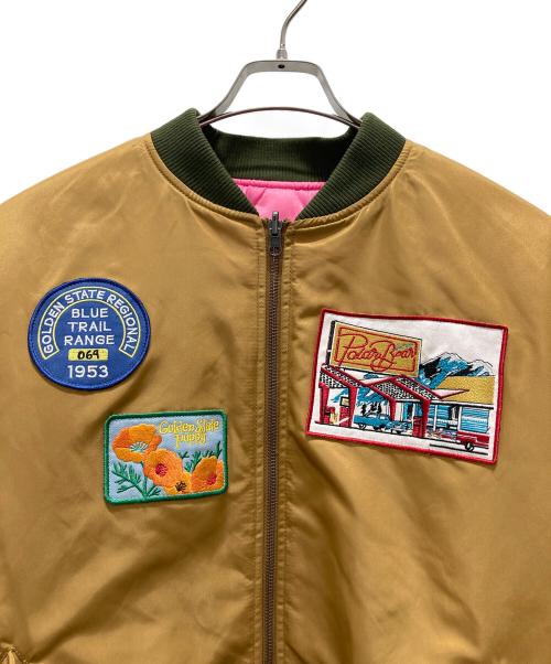 RODEO CROWNS（ロデオクラウン）RODEO CROWNS (ロデオクラウン) パッチMA-1ジャケット ブラウン サイズ:Mの古着・服飾アイテム
