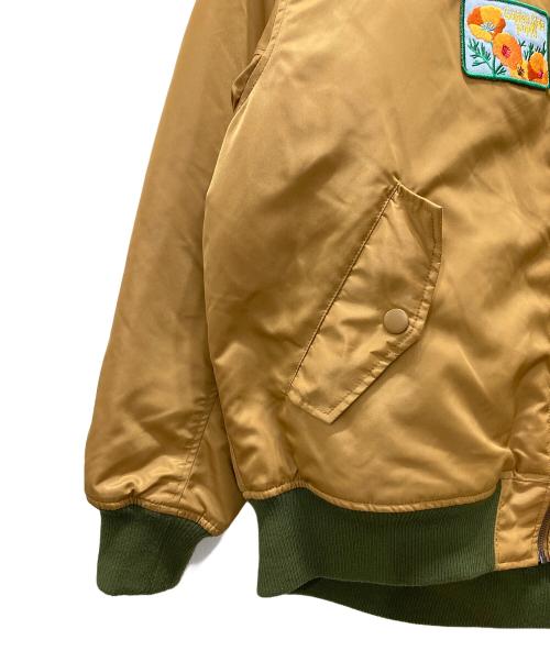 RODEO CROWNS（ロデオクラウン）RODEO CROWNS (ロデオクラウン) パッチMA-1ジャケット ブラウン サイズ:Mの古着・服飾アイテム