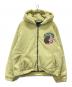 GALFY（ガルフィー）の古着「バックロゴ・ワッペンボアジャケット」｜グリーン