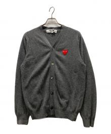 PLAY COMME des GARCONS（プレイコムデギャルソン）の古着「ニットカーディガン」｜グレー
