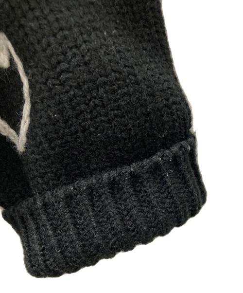 CHAH CHAH（チャーチャー）CHAH CHAH (チャーチャー) ハート柄ニット/HEARTFULL HAND EMBROIDERY KNIT ブラック サイズ:Lの古着・服飾アイテム