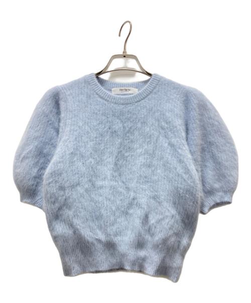 HER LIP TO（ハーリップトゥ）Her lip to (ハーリップトゥ) Fancy Cashmere Blend Pullover スカイブルー サイズ:F 未使用品の古着・服飾アイテム