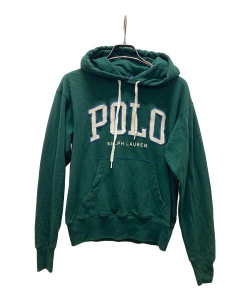 POLO RALPH LAUREN（ポロ・ラルフローレン）POLO RALPH LAUREN (ポロ・ラルフローレン) ロゴプルオーバーパーカー グリーン サイズ:XSの古着・服飾アイテム