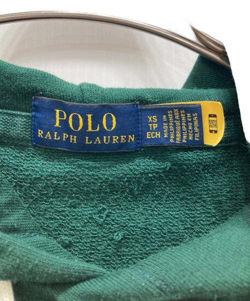 POLO RALPH LAUREN（ポロ・ラルフローレン）POLO RALPH LAUREN (ポロ・ラルフローレン) ロゴプルオーバーパーカー グリーン サイズ:XSの古着・服飾アイテム