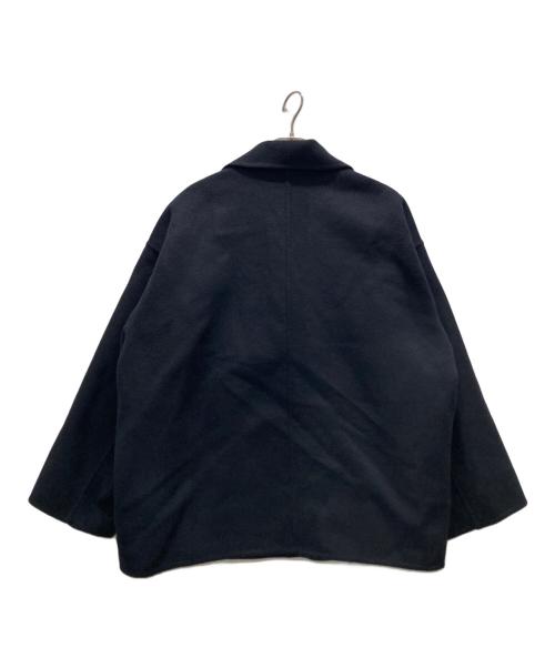 BALLSEY（ボールジィ）BALLSEY (ボールジィ) プレミアムウールリバー オープンカラーショートコート ネイビー サイズ:34の古着・服飾アイテム