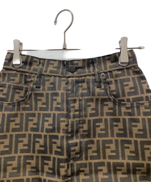 FENDI（フェンディ）FENDI (フェンディ) ズッカ柄ミディスカート ブラウン サイズ:40の古着・服飾アイテム