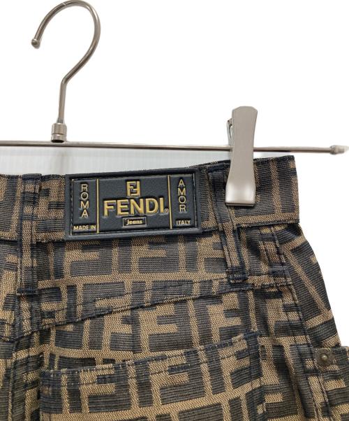 FENDI（フェンディ）FENDI (フェンディ) ズッカ柄ミディスカート ブラウン サイズ:40の古着・服飾アイテム