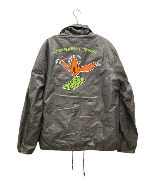 INDEPENDENT（インディペンデント）INDEPENDENT (インディペンデント) コーチジャケット/GONZ HANGER WINDBREAKER JACKET グレー サイズ:Lの古着・服飾アイテム
