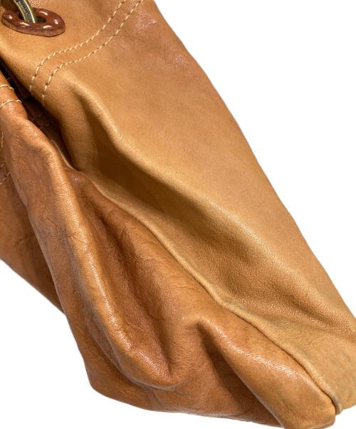 genten（ゲンテン）genten (ゲンテン) レザーハンドバッグ ブラウンの古着・服飾アイテム