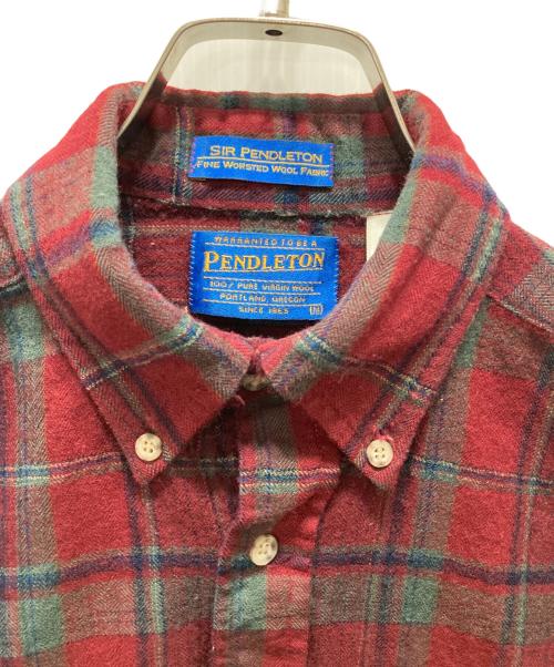 PENDLETON（ペンドルトン）PENDLETON (ペンドルトン) ウールチェックシャツ レッド サイズ:Mの古着・服飾アイテム