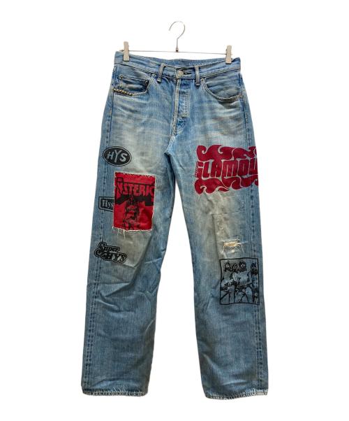 Hysteric Glamour（ヒステリックグラマー）Hysteric Glamour (ヒステリックグラマー) DIARY OF A BAD GIRLリメイク 60’S XXストレートデニムパンツ ブルー サイズ:29の古着・服飾アイテム