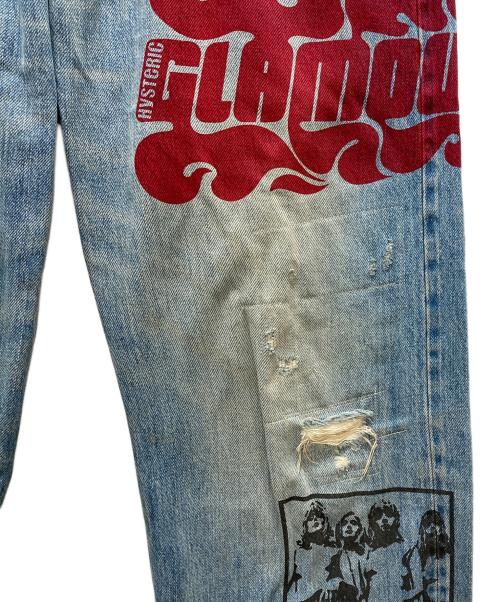Hysteric Glamour（ヒステリックグラマー）Hysteric Glamour (ヒステリックグラマー) DIARY OF A BAD GIRLリメイク 60’S XXストレートデニムパンツ ブルー サイズ:29の古着・服飾アイテム
