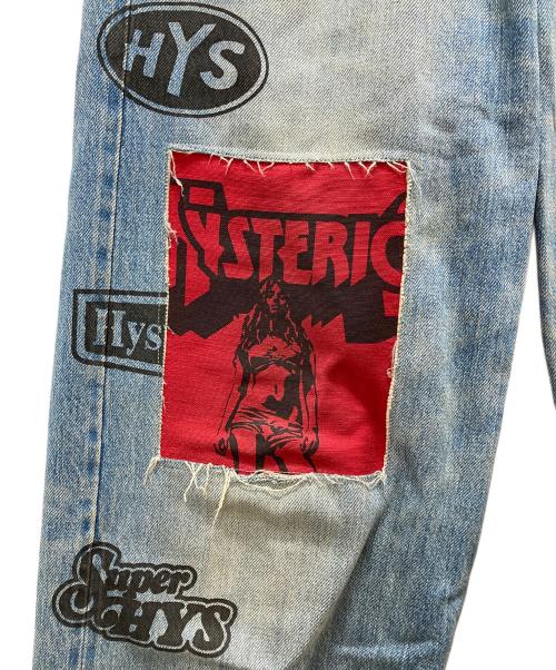 Hysteric Glamour（ヒステリックグラマー）Hysteric Glamour (ヒステリックグラマー) DIARY OF A BAD GIRLリメイク 60’S XXストレートデニムパンツ ブルー サイズ:29の古着・服飾アイテム