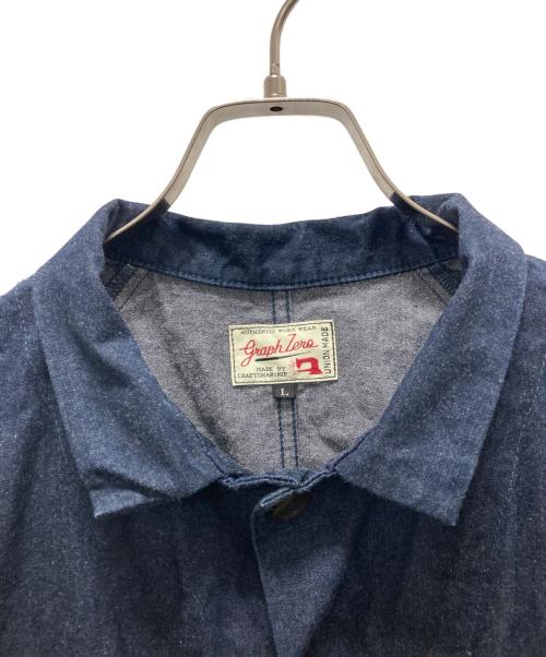 GRAPH ZERO（グラフゼロ）GRAPH ZERO (グラフゼロ) ソーイングマンコート インディゴ サイズ:Lの古着・服飾アイテム