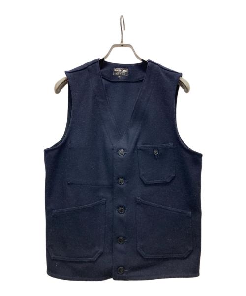 SUGAR CANE（シュガーケーン）SUGAR CANE (シュガーケーン) USA製フェルトウールベスト ネイビー サイズ:Lの古着・服飾アイテム