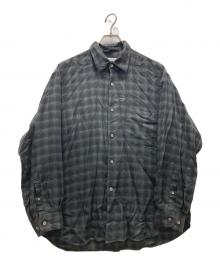 STEVEN ALAN（スティーブンアラン）の古着「オンブレーチェックシャツ」｜グレー