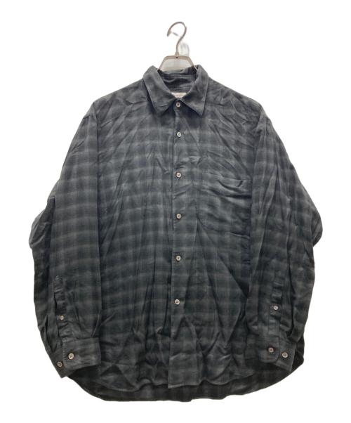 STEVEN ALAN（スティーブンアラン）STEVEN ALAN (スティーブンアラン) オンブレーチェックシャツ グレー サイズ:Mの古着・服飾アイテム