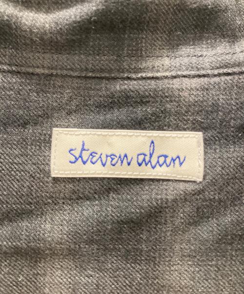 STEVEN ALAN（スティーブンアラン）STEVEN ALAN (スティーブンアラン) オンブレーチェックシャツ グレー サイズ:Mの古着・服飾アイテム
