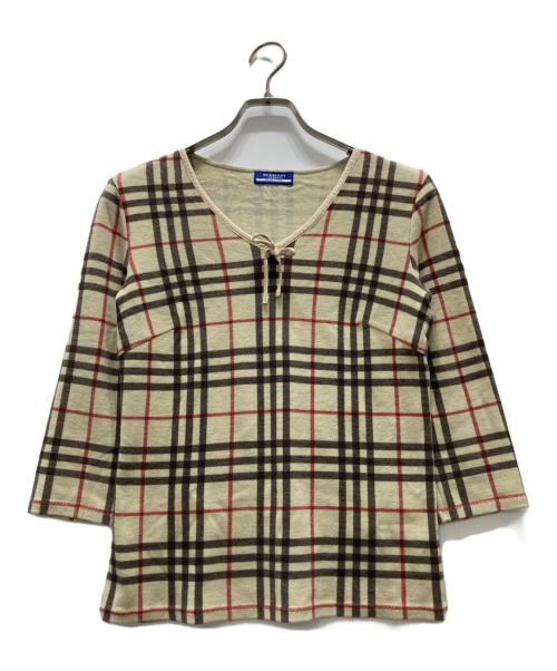 BURBERRY BLUE LABEL（バーバリー ブルー レーベル）BURBERRY BLUE LABEL (バーバリー ブルー レーベル) ロングスリーブカットソー ベージュ サイズ:Mの古着・服飾アイテム