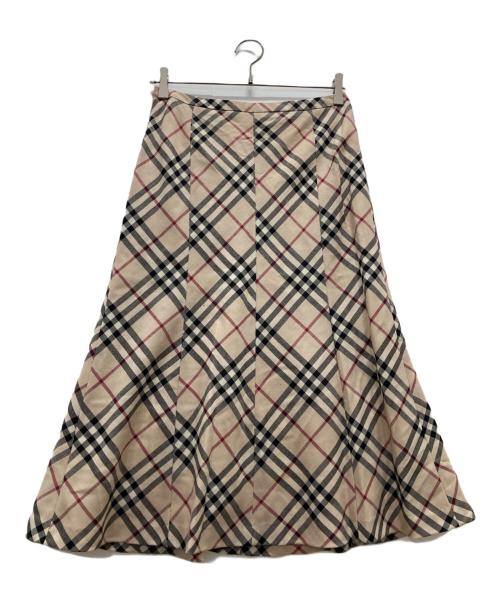BURBERRY LONDON（バーバリーロンドン）BURBERRY LONDON (バーバリーロンドン) ノヴァチェックロングスカート ベージュ サイズ:Mの古着・服飾アイテム