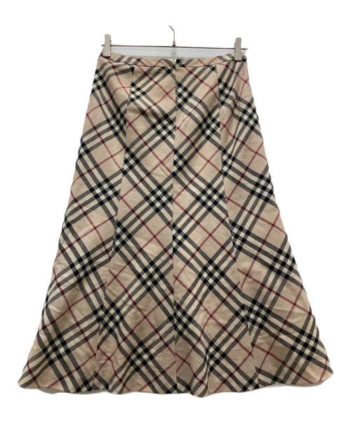 BURBERRY LONDON（バーバリーロンドン）BURBERRY LONDON (バーバリーロンドン) ノヴァチェックロングスカート ベージュ サイズ:Mの古着・服飾アイテム