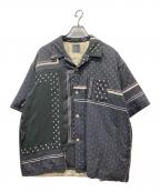 VISVIMビズビム）の古着「半袖ダウンシャツ/25SS ict WALLIS DOWN SHIRT」｜グレー