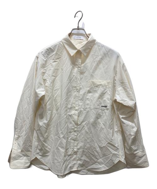 emmi（エミ）emmi (エミ) ロゴ刺繍シャツ アイボリー サイズ:Freeの古着・服飾アイテム