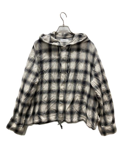 emmi（エミ）emmi (エミ) チェックフーディーシャツ ブラック サイズ:Freeの古着・服飾アイテム